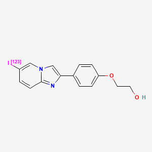 molecular formula C15H13IN2O2 B12728463 2-(4-((6-Iodo I-123)imidazo(1,2-a)pyridin-2-yl)phenoxy)ethanol CAS No. 958641-76-4