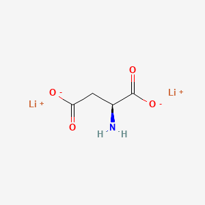 molecular formula C4H5Li2NO4 B12728508 Lithium aspartate CAS No. 32093-25-7