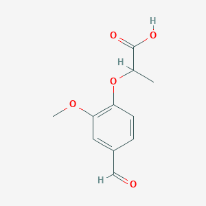 molecular formula C11H12O5 B1272851 2-(4-甲酰基-2-甲氧基苯氧基)丙酸 CAS No. 51264-79-0