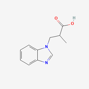 molecular formula C11H12N2O2 B1272852 3-(1H-benzimidazol-1-yl)-2-methylpropanoic acid CAS No. 58555-21-8