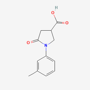 molecular formula C12H13NO3 B1272853 1-(3-Methylphenyl)-5-oxopyrrolidine-3-carboxylic acid CAS No. 56617-45-9