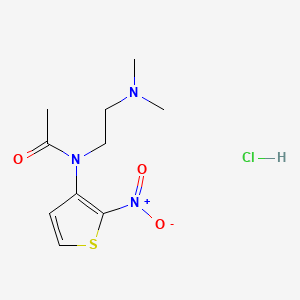 molecular formula C10H16ClN3O3S B12728530 Acetamide, N-(2-(dimethylamino)ethyl)-N-(2-nitro-3-thienyl)-, monohydrochloride CAS No. 122777-78-0