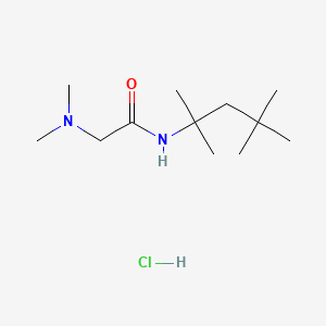 molecular formula C12H27ClN2O B12728555 Acetamide, 2-(dimethylamino)-N-(1,1,3,3-tetramethylbutyl)-, hydrochloride CAS No. 96535-33-0