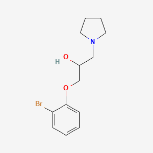 molecular formula C13H18BrNO2 B1272858 1-(2-Bromophenoxy)-3-pyrrolidin-1-ylpropan-2-ol CAS No. 3680-41-9