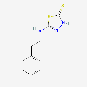 molecular formula C10H11N3S2 B1272863 5-[(2-苯乙基)氨基]-1,3,4-噻二唑-2-硫醇 CAS No. 91129-85-0