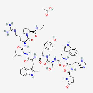 molecular formula C67H89N17O14 B12728637 Avorelin acetate CAS No. 785814-29-1
