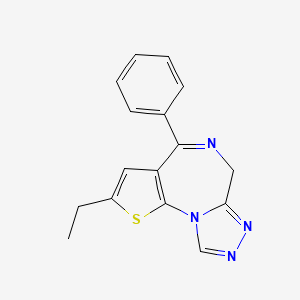 molecular formula C16H14N4S B12728667 Hed56F543A CAS No. 40054-74-8