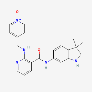 molecular formula C22H23N5O2 B12728688 Motesanib metabolite M3 CAS No. 1026278-72-7