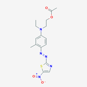 molecular formula C16H19N5O4S B127287 Disperse blue 124 CAS No. 15141-18-1