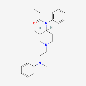 molecular formula C24H33N3O B12728704 N-(3-Methyl-1-(2-(methylphenylamino)ethyl)-4-piperidinyl)-N-phenylpropanamide CAS No. 155125-84-1