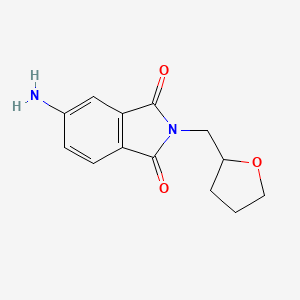 molecular formula C13H14N2O3 B1272872 5-amino-2-(tetrahydro-2-furanylmethyl)-1H-isoindole-1,3(2H)-dione CAS No. 434297-53-7