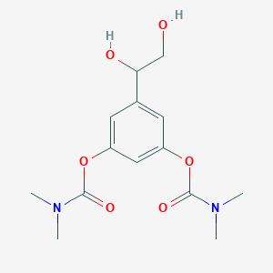 molecular formula C14H20N2O6 B127288 5-Des[2-(tert-butylamino)] Bambuterol-5-ethylenediol CAS No. 112935-92-9