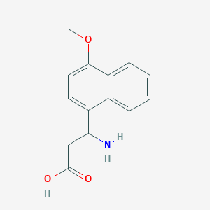molecular formula C14H15NO3 B1272883 3-Amino-3-(4-methoxy-naphthalen-1-yl)-propionic acid CAS No. 499987-13-2