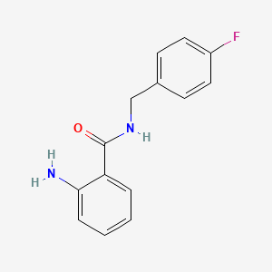 molecular formula C14H13FN2O B1272898 2-amino-N-(4-fluorobenzyl)benzamide CAS No. 827006-84-8