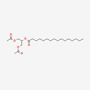 molecular formula C23H42O6 B12728988 Glyceryl diacetate 2-palmitate CAS No. 55268-69-4