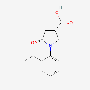 molecular formula C13H15NO3 B1272899 1-(2-Ethylphenyl)-5-oxopyrrolidine-3-carboxylic acid CAS No. 63675-17-2