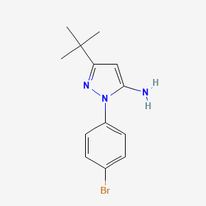 molecular formula C13H16BrN3 B1272903 1-(4-溴苯基)-3-(叔丁基)-1H-吡唑-5-胺 CAS No. 895042-78-1