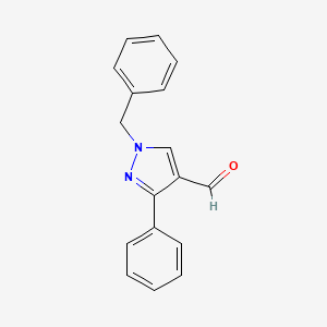molecular formula C17H14N2O B1272905 1-苄基-3-苯基-1H-吡唑-4-甲醛 CAS No. 588687-35-8
