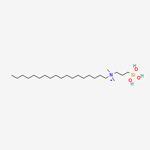 molecular formula C23H52NO3Si+ B12729065 N,N-Dimethyl-N-(3-(trihydroxysilyl)propyl)octadecan-1-aminium CAS No. 685886-93-5