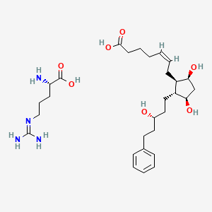 molecular formula C29H48N4O7 B12729081 Latanoprost acid arginine CAS No. 1224443-39-3