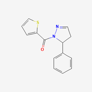 molecular formula C14H12N2OS B12729088 1-(2-Thienylcarbonyl)-5-phenyl-2-pyrazoline CAS No. 121306-85-2