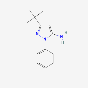B1272909 5-tert-Butyl-2-p-tolyl-2H-pyrazol-3-ylamine CAS No. 285984-25-0
