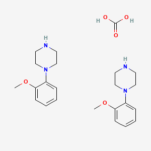 molecular formula C23H34N4O5 B12729101 N-(2-Methoxyphenyl)piperazine hemicarbonate CAS No. 82010-88-6