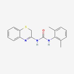 molecular formula C17H17N3OS B12729126 Urea, N-2H-1,4-benzothiazin-3-yl-N'-(2,6-dimethylphenyl)- CAS No. 108176-70-1