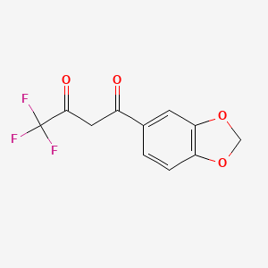 molecular formula C11H7F3O4 B1272925 1-(1,3-Benzodioxol-5-yl)-4,4,4-trifluorobutane-1,3-dione CAS No. 306935-39-7