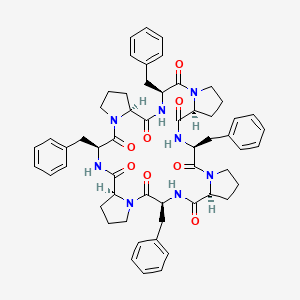 molecular formula C56H64N8O8 B12729253 Cyclo(phenylalanyl-prolyl)4 CAS No. 82263-43-2