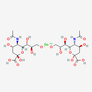 molecular formula C22H36BaN2O18 B12729258 Barium N-acetylneuraminate CAS No. 114767-11-2