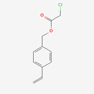 molecular formula C11H11ClO2 B12729326 Acetic acid, chloro-, (3(or 4)-ethenylphenyl)methyl ester CAS No. 71423-38-6