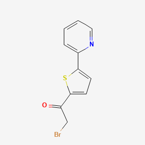 molecular formula C11H8BrNOS B1272942 2-Bromo-1-[5-(2-pyridinyl)-2-thienyl]-1-ethanone CAS No. 306935-06-8