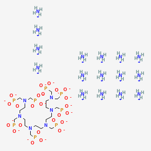 molecular formula C18H100N22O24P8 B12729457 Hexadecaammonium ((3,6,9,12-tetrakis(phosphonatomethyl)-3,6,9,12-tetraazatetradecane-1,14-diyl)bis(nitrilobis(methylene)))tetrakisphosphonate CAS No. 93842-79-6