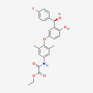 molecular formula C25H24FNO6 B12729460 Axitirome, (R)- CAS No. 156740-75-9