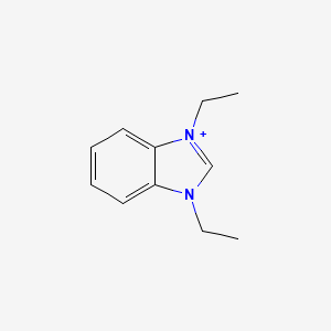 molecular formula C11H15N2+ B12729539 1,3-Diethylbenzimidazolium CAS No. 87963-20-0