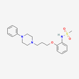 molecular formula C20H27N3O3S B12729579 Methanesulfonamide, N-(2-(3-(4-phenyl-1-piperazinyl)propoxy)phenyl)- CAS No. 85868-57-1