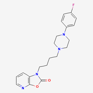 molecular formula C20H23FN4O2 B12729586 Oxazolo(5,4-b)pyridin-2(1H)-one, 1-(4-(4-(4-fluorophenyl)-1-piperazinyl)butyl)- CAS No. 162254-23-1