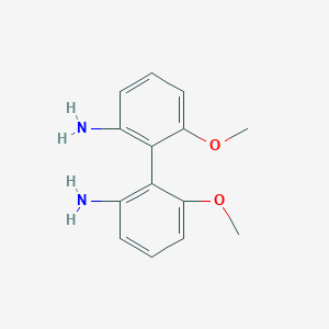 molecular formula C14H16N2O2 B127296 6,6'-Dimethoxy-2,2'-diaminobiphenyl CAS No. 151489-85-9