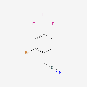 molecular formula C9H5BrF3N B1272963 2-Bromo-4-(trifluoromethyl)phenylacetonitrile CAS No. 474024-36-7