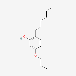 molecular formula C15H24O2 B12729661 Phenol, 2-hexyl-5-propoxy- CAS No. 92860-55-4