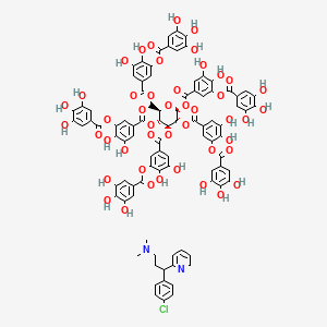 molecular formula C92H71ClN2O46 B12729673 Chlorpheniramine Tannate CAS No. 1405-56-7