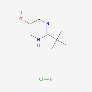 molecular formula C8H17ClN2O B12729687 5-Pyrimidinol, 2-(1,1-dimethylethyl)-1,4,5,6-tetrahydro-, monohydrochloride CAS No. 124052-92-2