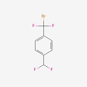 molecular formula C8H5BrF4 B1272971 1-(Bromodifluoromethyl)-4-(difluoromethyl)benzene CAS No. 2250-36-4