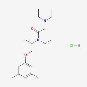 molecular formula C19H33ClN2O2 B12729717 2-(Diethylamino)-N-ethyl-N-(1-(3,5-xylyloxy)-2-propyl)acetamide hydrochloride CAS No. 97702-99-3