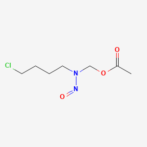 molecular formula C7H13ClN2O3 B12729725 N-Nitroso-N-(acetoxymethyl)-4-chlorobutylamine CAS No. 312304-89-5