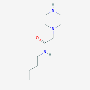 molecular formula C10H21N3O B1272978 1-哌嗪乙酰胺，N-丁基- CAS No. 89433-46-5