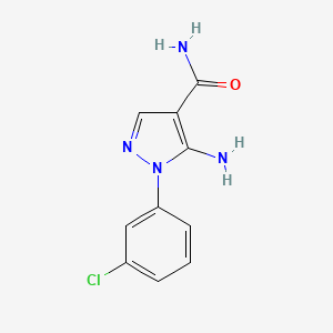 molecular formula C10H9ClN4O B1272989 5-amino-1-(3-chlorophenyl)-1H-pyrazole-4-carboxamide CAS No. 50427-78-6