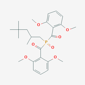 molecular formula C26H35O7P B127300 Phosphine oxide, bis(2,6-dimethoxybenzoyl)(2,4,4-trimethylpentyl)- CAS No. 145052-34-2