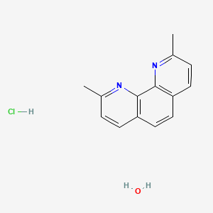 molecular formula C14H15ClN2O B1273001 2,9-Dimethyl-1,10-phenanthroline hydrochloride hydrate CAS No. 332360-00-6